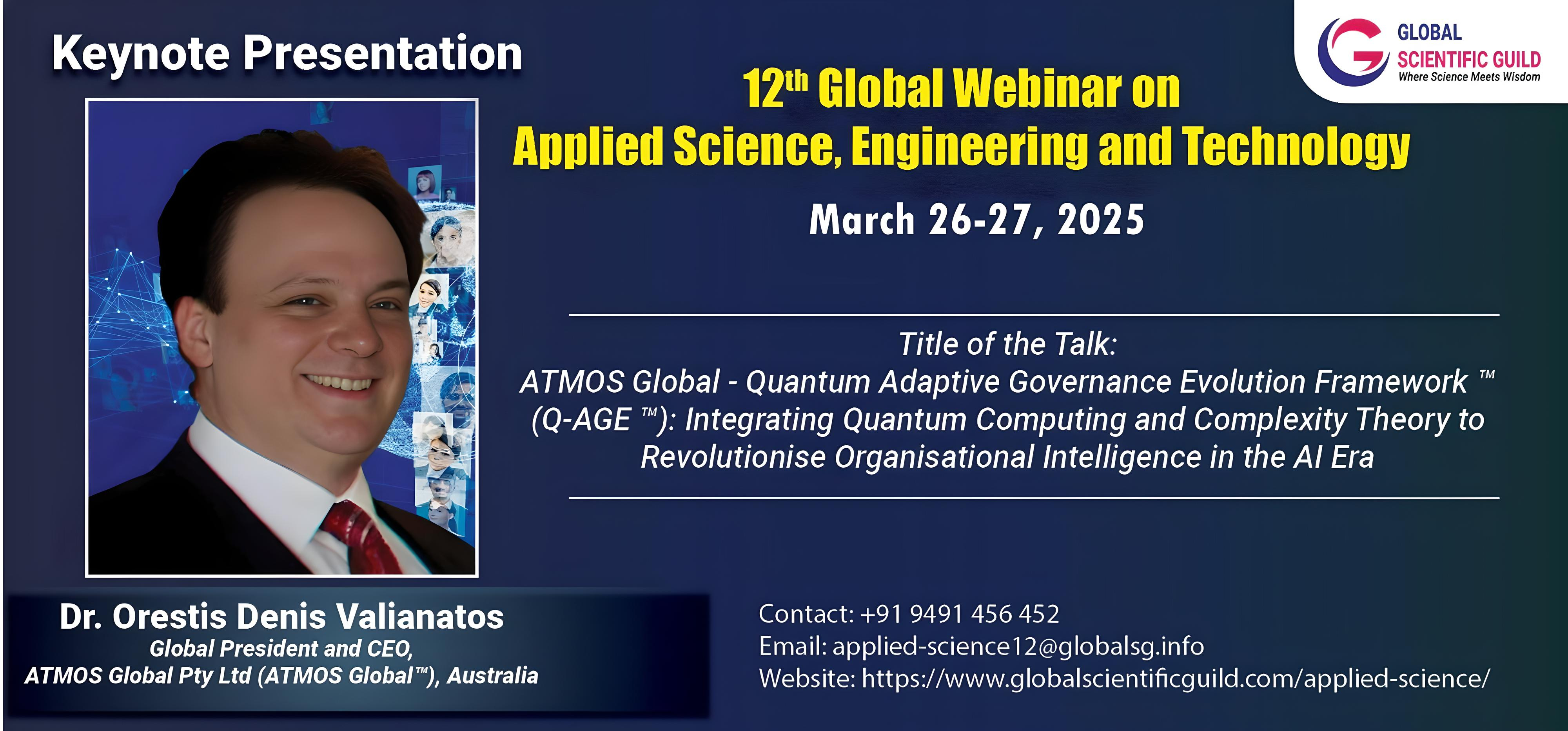 ATMOS Global keynote presentation at the 12th Global Webinar